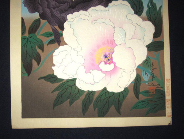 A Great Orig Japanese Woodblock Print Ohno Bafuku Butterfly Kyoto Printmaker 1950 ORIGINAL EDITION