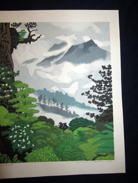 A Huge Orig Japanese Woodblock Print LIMIT NUMBER PENCIL SIGN Kitaoka Fumio Secret Yakushima Island 1995 Two Water Marks