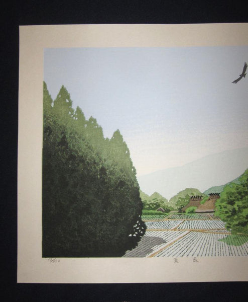 A Great Orig Japanese Woodblock Print Seiji Sano Autumn Breeze Four Seasons 1997 (3)