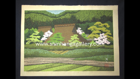 A Great Orig Japanese Woodblock Print Pencil Sign Limited# Masao Ido Sagano Village Kyoto Sentiment (3)