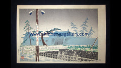 A Great Orig Japanese Woodblock Print Tokuriki Tomikichiro Pencil