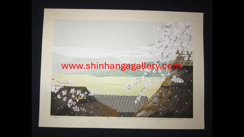 A Great Orig Japanese Woodblock Print Seiji Sano Spring Sunshine Four Seasons 1997 (3)