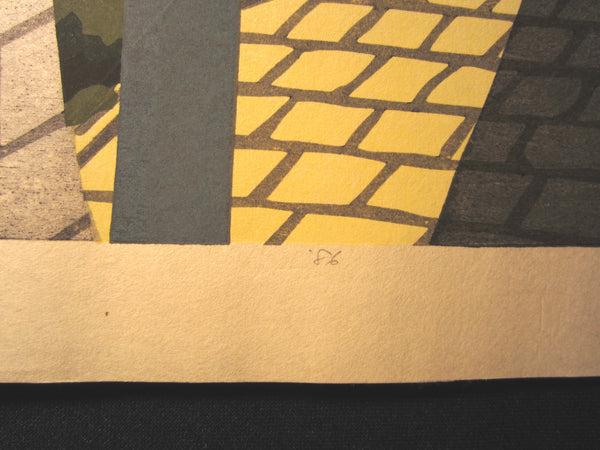 Orig Japanese Woodblock Print Limit# PENCIL Sign Masao Ido