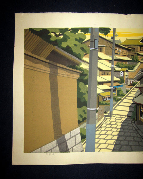 Orig Japanese Woodblock Print Limit# PENCIL Sign Masao Ido