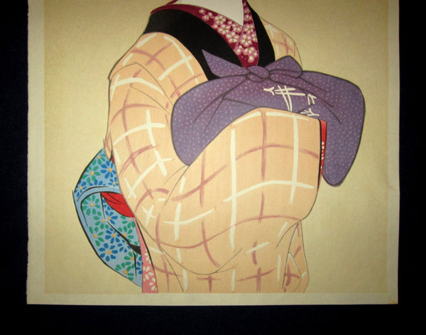 Orig Japanese Woodblock Print Iwata Sentaro Bijin Beauty Old Style