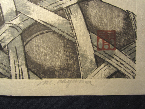 Orig Japanese woodblock print LIMITED# PENCIL SIGN Aoyama Black Albatross