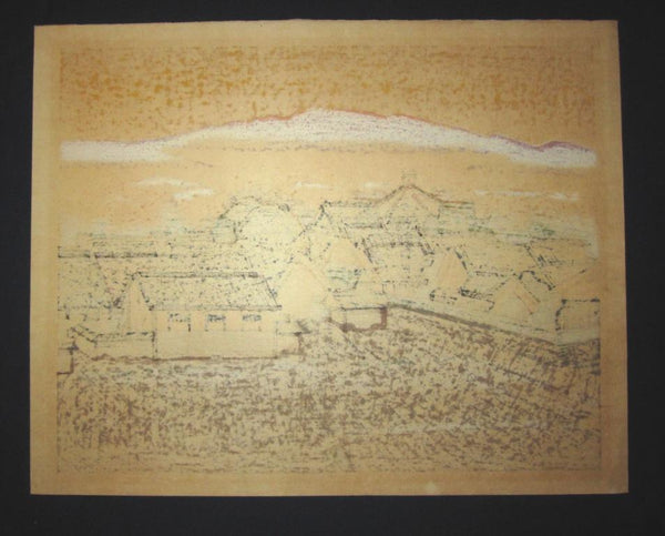 A Huge Orig Japanese woodblock Print LIMIT# PENCIL Hashimoto Okiie