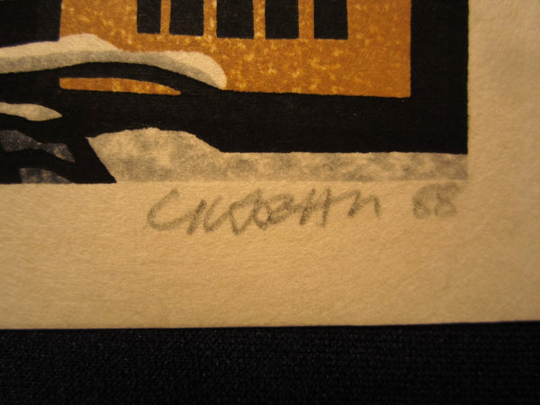 Orig Japanese Woodblock Print PENCIL Sign Limit# Clifton Karhu Karasuma