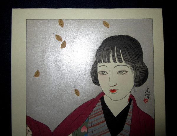 Original Japanese Woodblock Print Shudo Yamakawa Autumn New Japan Ten Sceneries