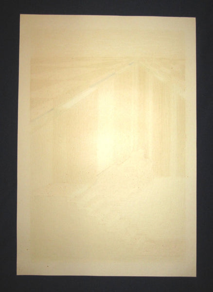 Huge Original Japanese Woodblock Print Yuji Watanabe LIMIT# PENCIL SGN Poem-3