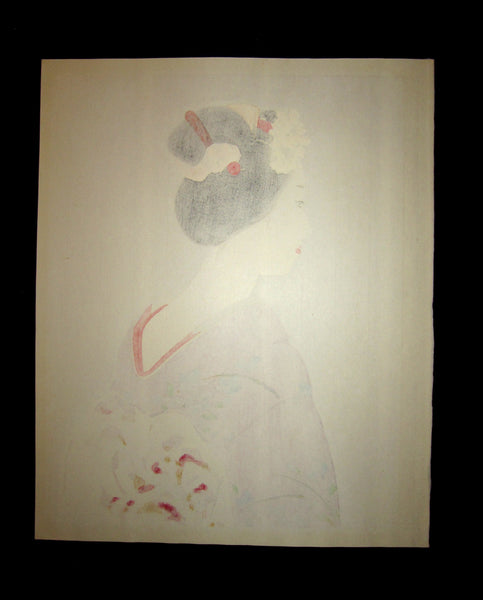 Original Japanese Woodblock Print LIMIT# Terajima Shimei Maiko