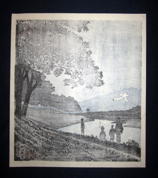 Orig Japanese Woodblock Print Asano Takeji Big Light Showa 39 (1964)