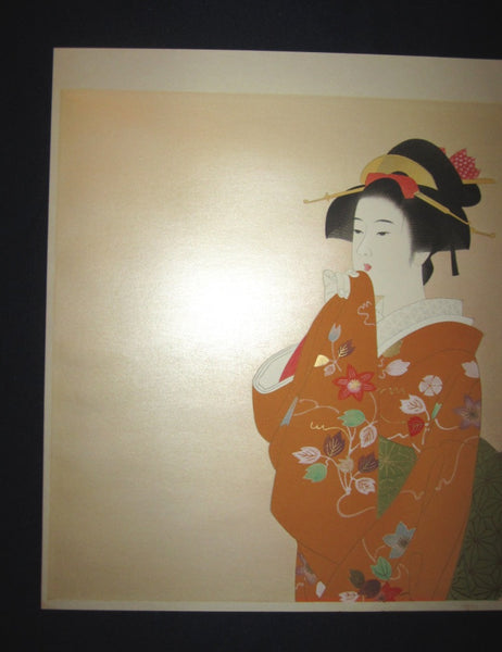 Great Huge Original Japanese Woodblock Print Ito Shinsui Bijin-ga Eighteen Generation Beauty (2)