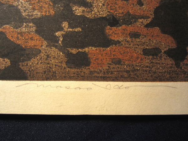 Orig Japanese Woodblock Print Limit# PENCIL Sign Masao Ido Kiyomitsu Temple 1980s