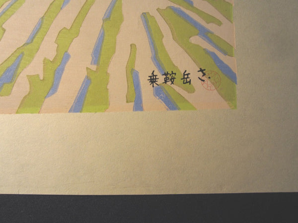 Huge Orig Japanese Woodblock Print LIMIT# Miyata Saburo Shinshu Nagano Prefecture Twenty Sceneries (15)