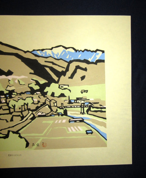 Huge Orig Japanese Woodblock Print LIMIT# Miyata Saburo Shinshu Nagano Prefecture Twenty Sceneries (2)