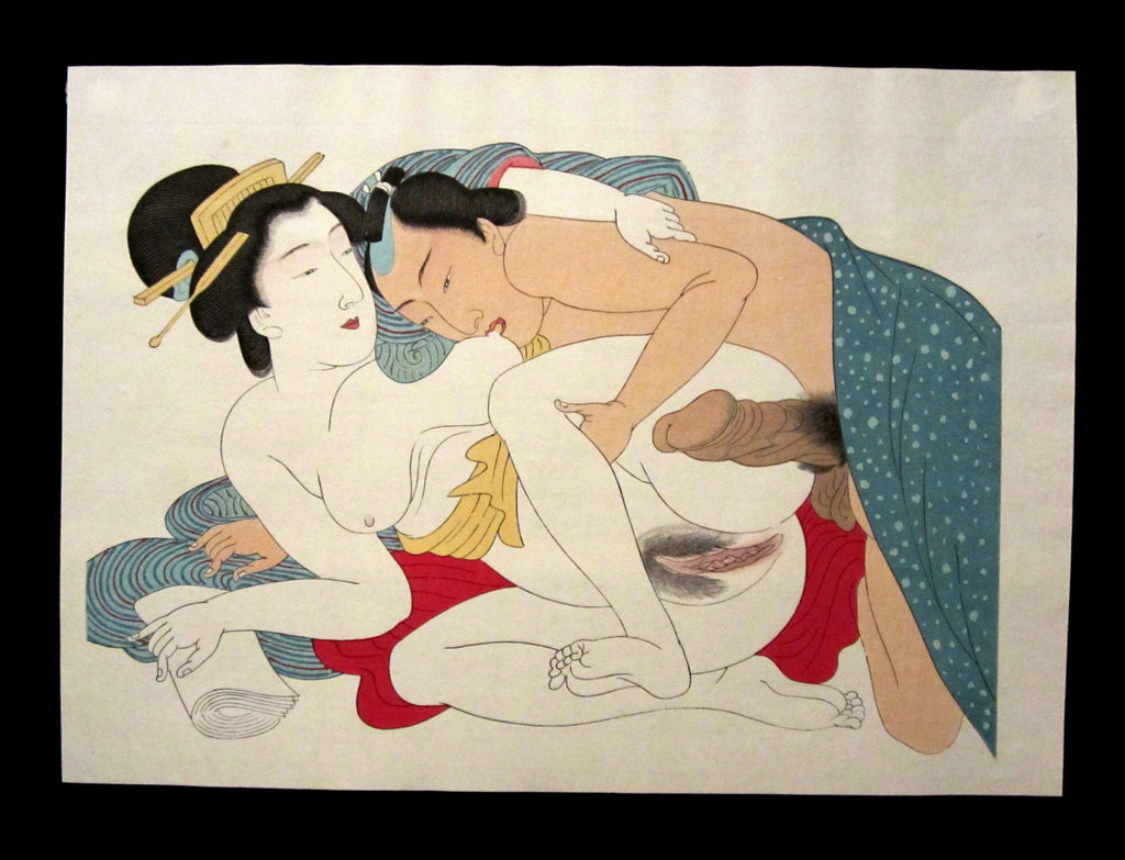 Shunga Erotic Woodblock Print