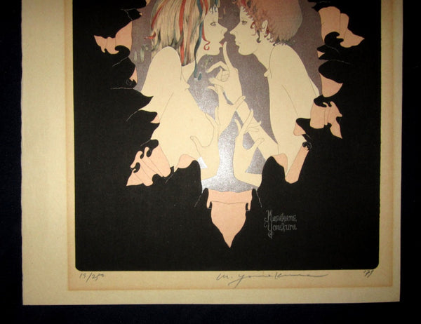 A Great Large Orig Japanese Woodblock Print PENCIL Sign Limit# Masakane Yonekura Friiling’s Erwachen 1979