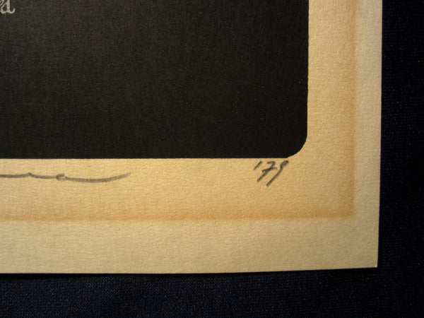A Great Large Orig Japanese Woodblock Print PENCIL Sign Limit# Masakane Yonekura Friiling’s Erwachen 1979