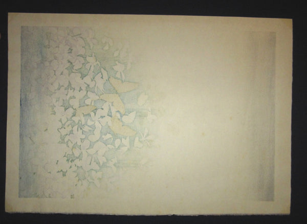A Huge Original Japanese Woodblock Print PENCIL SIGN Chizuko Yoshida Don’t Waste Spring