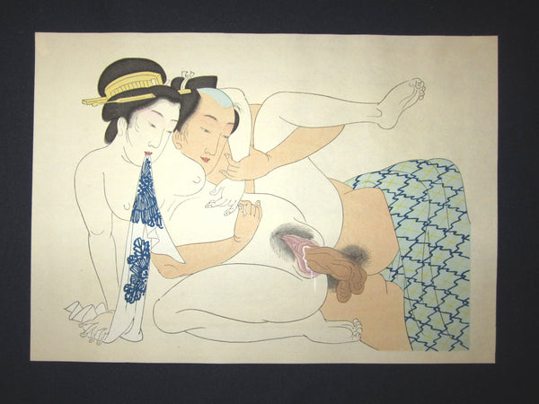 Erotic Woodblock Print Shunga