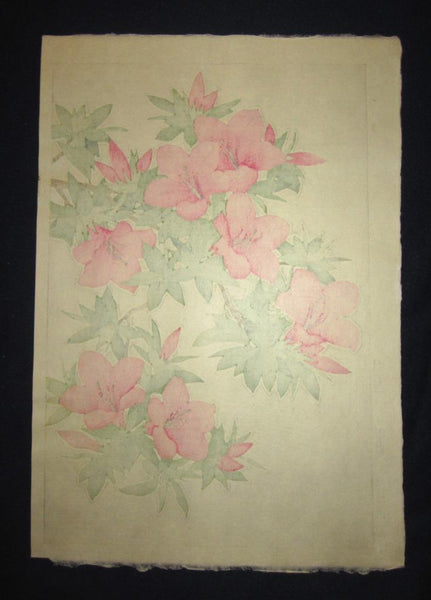 A Great Japanese Woodblock Print Kawarazaki Unsodo WATERMARK Flower