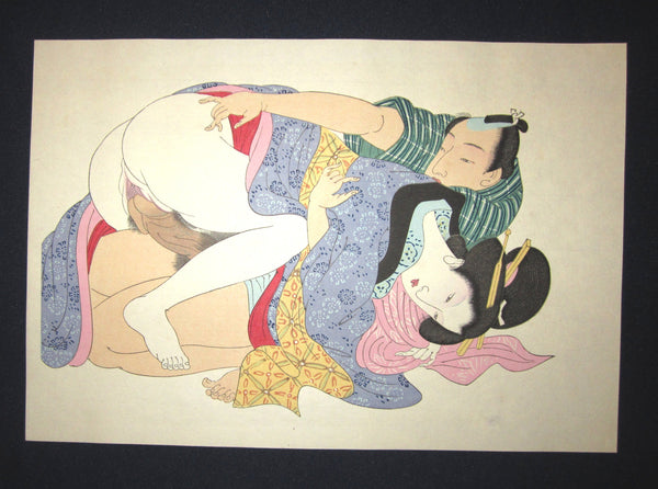 Erotic Woodblock Print Shunga