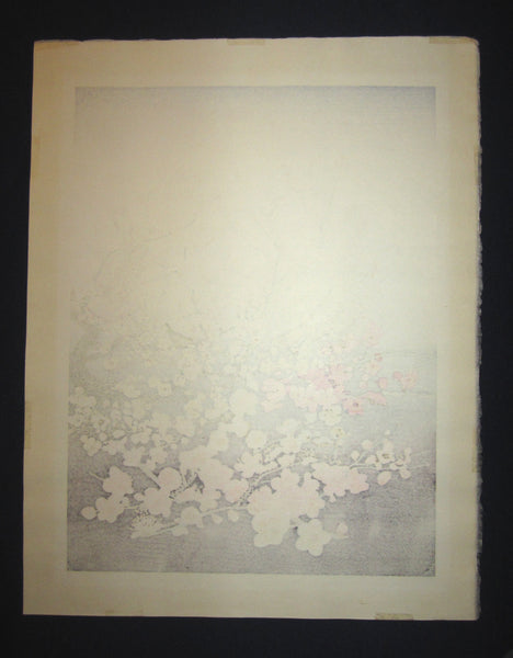 Original Japanese Woodblock Print Chizuko Yoshida PENCIL SIGN Plum