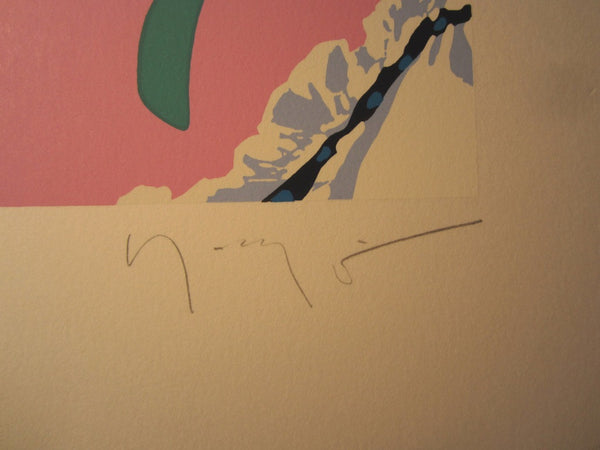A Huge Orig Japanese Silk Screen Serigraph Print LIM# PENCIL SIGN Hiro Yamagata Elizabeth Taylor