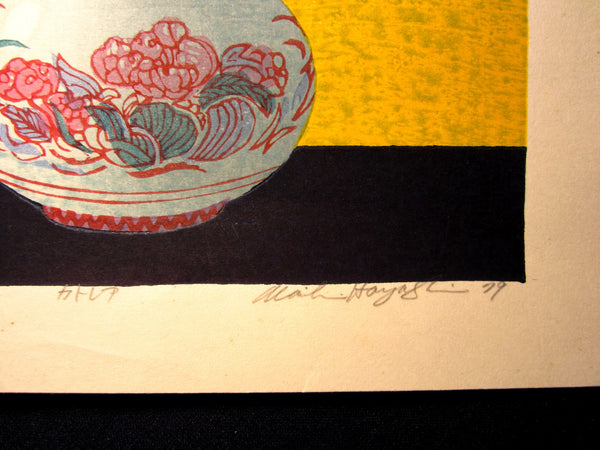 Original Japanese Woodblock Print LIMIT# PENCIL SIGN Hayashi Waichi Flower