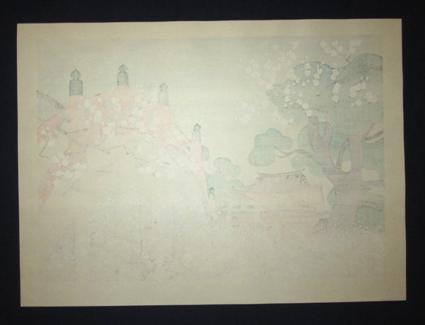 HUGE Orig Japanese Woodblock Print PENCIL Sign Limit# Nishijima Isao Heavenly God