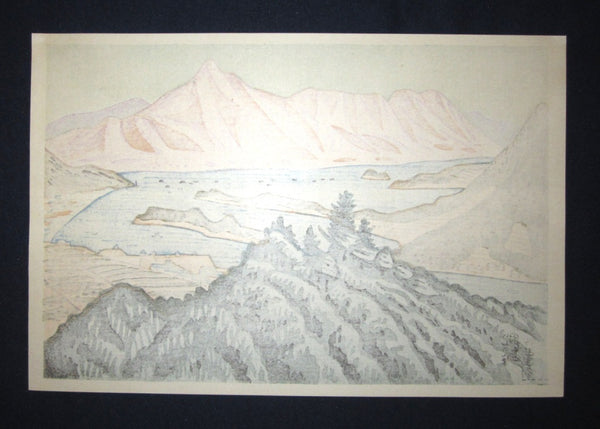 A Great Orig Japanese Woodblock Print Asano Takeji Self-Carved Innoshima Island