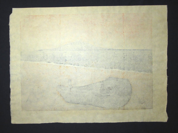 A Huge Orig Japanese Woodblock Print PENCIL Sign Limit# Joshua Rome The Last Voyage
