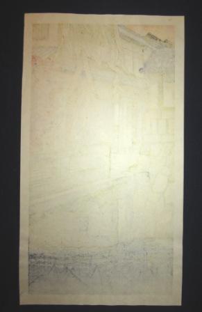Huge Original Japanese Woodblock Print PENCIL Sign Limit# Clifton Karhu Takasegawa Fall