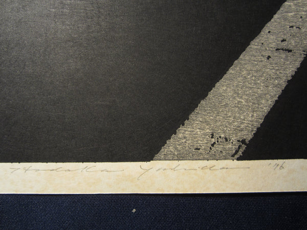 A HUGE Origl Japanese woodblock print PENCIL Sign LIMITED Number Yoshida Hodaka Nude Street 1976