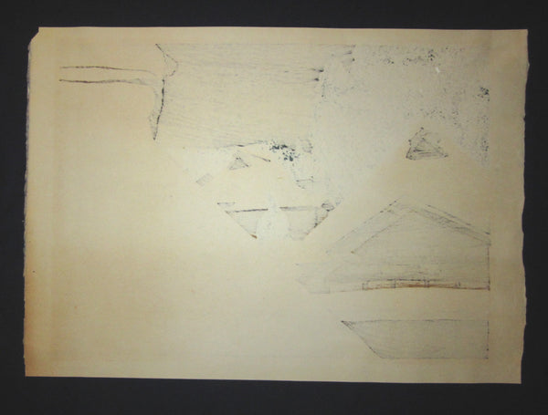 A Huge Orig Japanese Woodblock Print PENCIL Sign Limit# Joshua Rome Yukiyo 1986