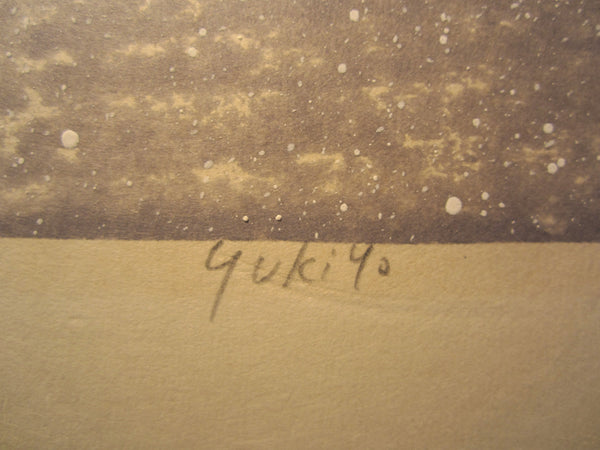 A Huge Orig Japanese Woodblock Print PENCIL Sign Limit# Joshua Rome Yukiyo 1986