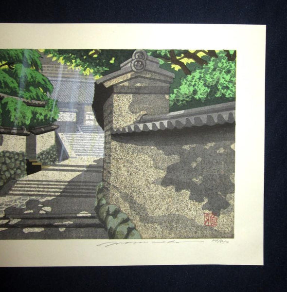 A HUGE Great Orig Japanese Woodblock Print Pencil Sign Limited# Masao Ido Summer Green