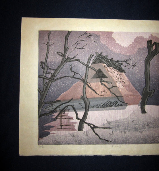 Large Orig Japanese Woodblock Print PENCIL Sign Limit# Joshua Rome Hiranoji