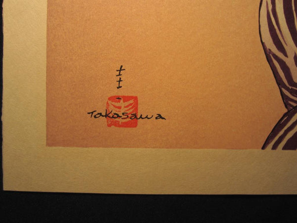 A Great Huge Orig Japanese Woodblock Print Limit# Pencil Takasawa Keiichi Fingernail