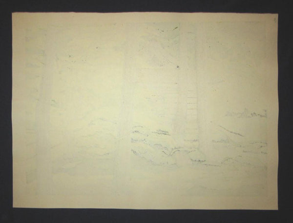 A HUGE Orig Japanese Woodblock Print Limited# Pencil Sign Toyohisa Inoue Early Spring