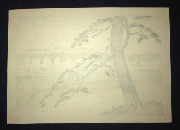 A Great Orig Japanese Woodblock Print Yamashita Shintaro Scenery 1930s