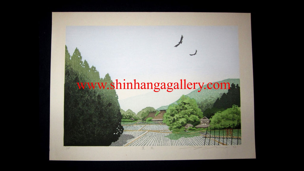 A Great Orig Japanese Woodblock Print Seiji Sano Autumn Breeze Four Seasons