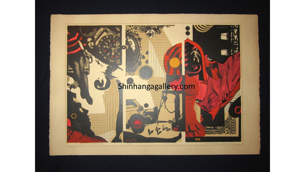 A Great HUGE Orig Japanese woodblock print Yoshida Hodaka LIMIT# PENCIL Sign Mini – Mythology